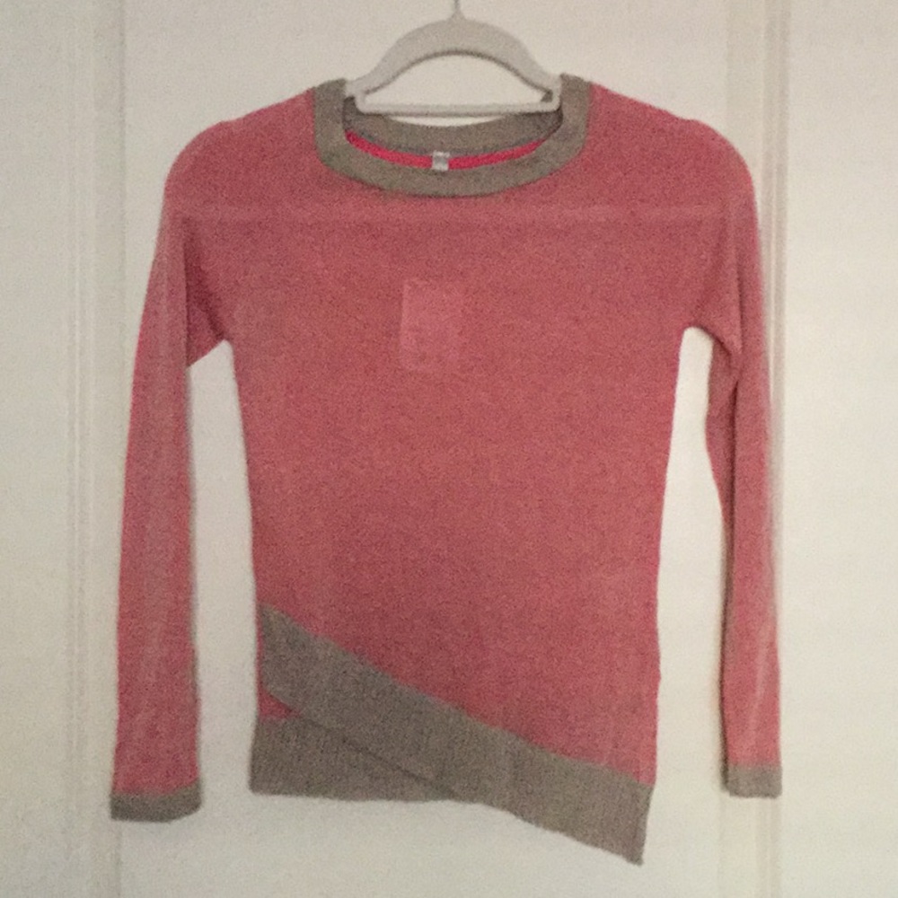 Pink and gray sweater, size XS. New with tag